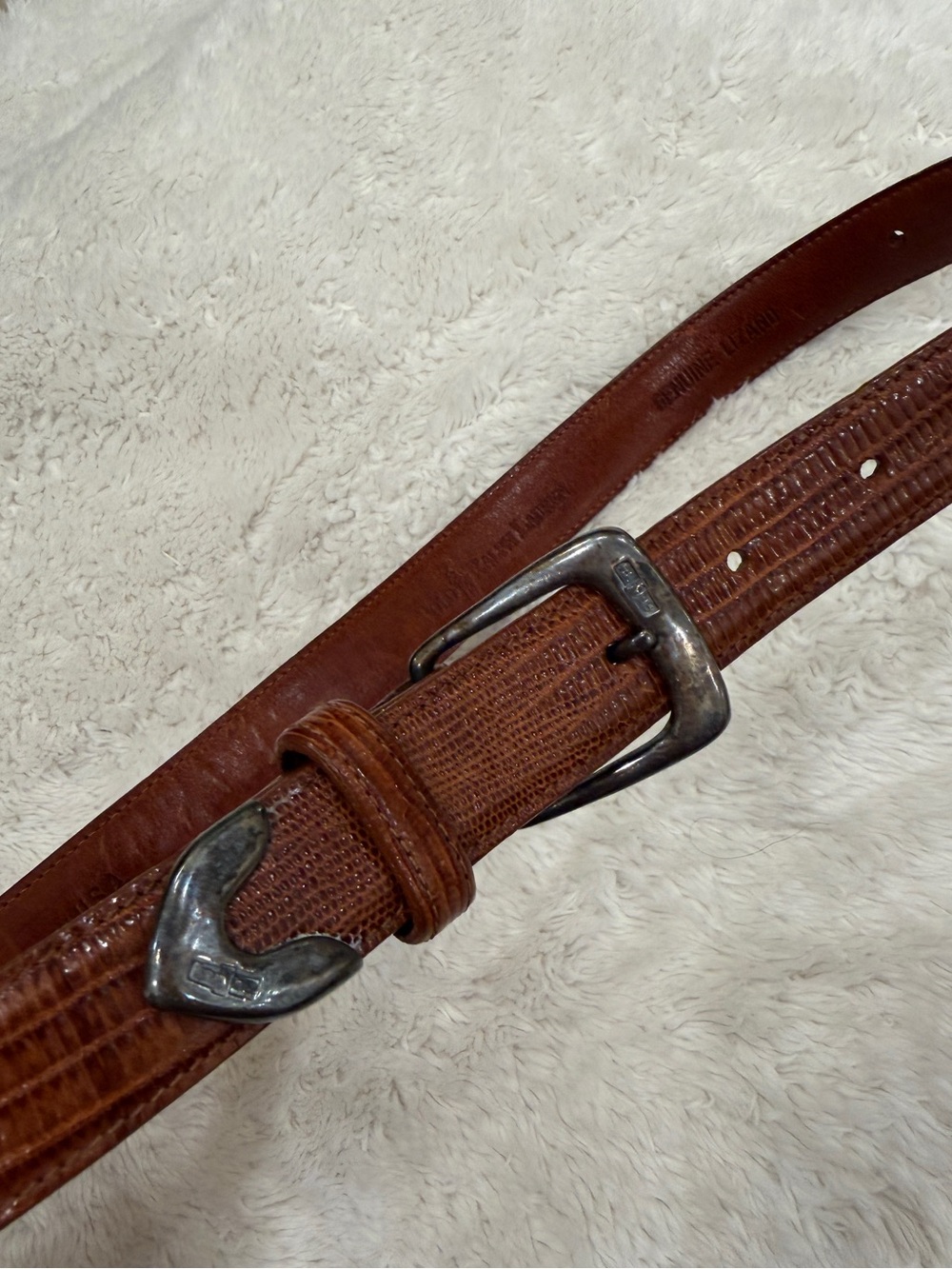 Genuine Lizard Ralph Lauren Brown women’s belt vintage